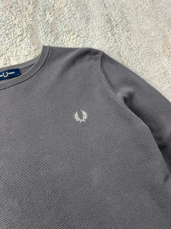 Fred Perry Grey Crewneck Sweater Size S – photo 2